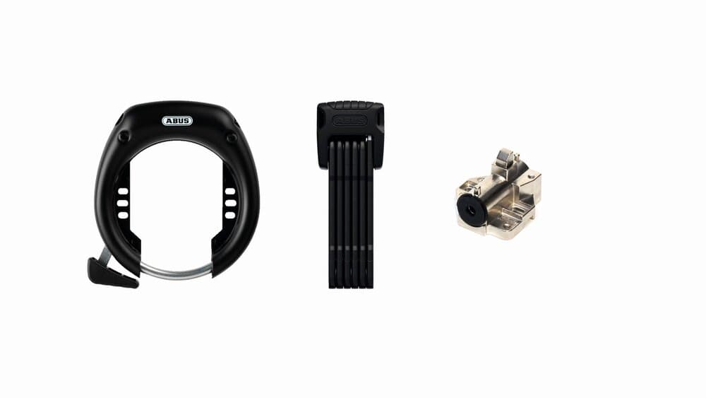 Set Abus Bordo 6500K/120 + Shield 5755 + lacăt baterie STePS + Flex Mount (One Key)