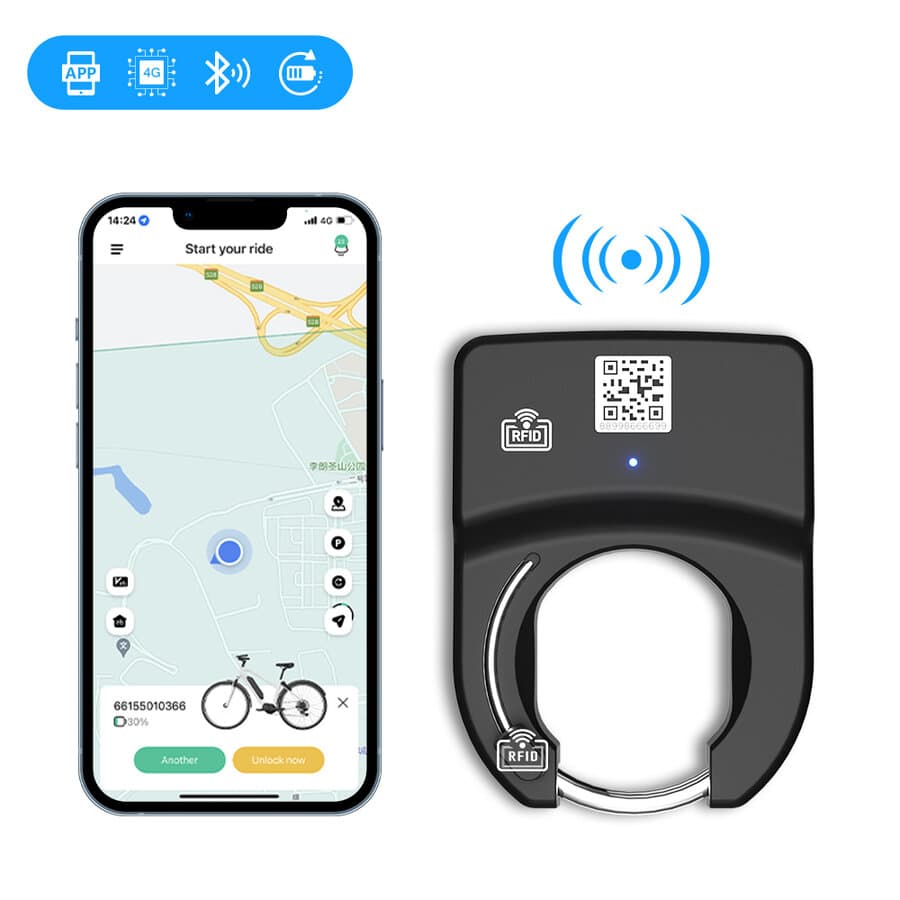 Lacăt inteligent pentru bike-sharing — Bluetooth (BLE), deblocare aplicație mobilă