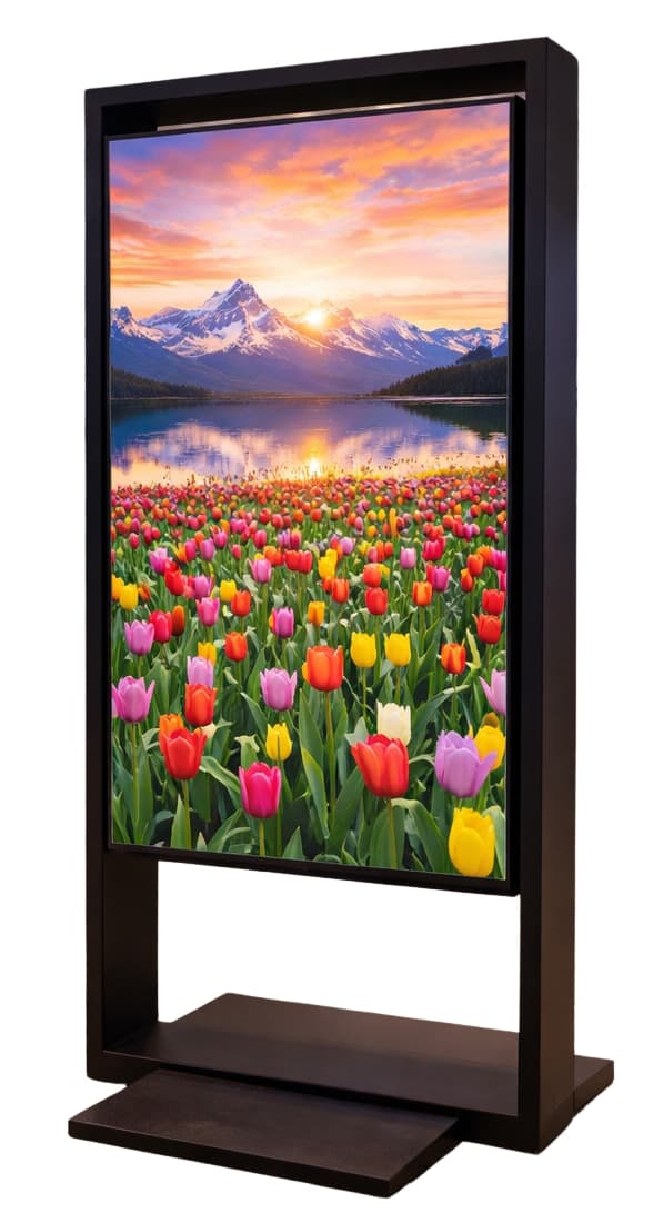 Kiosk / Totem Indoor back-to-back 65'' - EVOBOARD dublu fara touch cu display 65", 4K, 500cd, Android 11, Negru