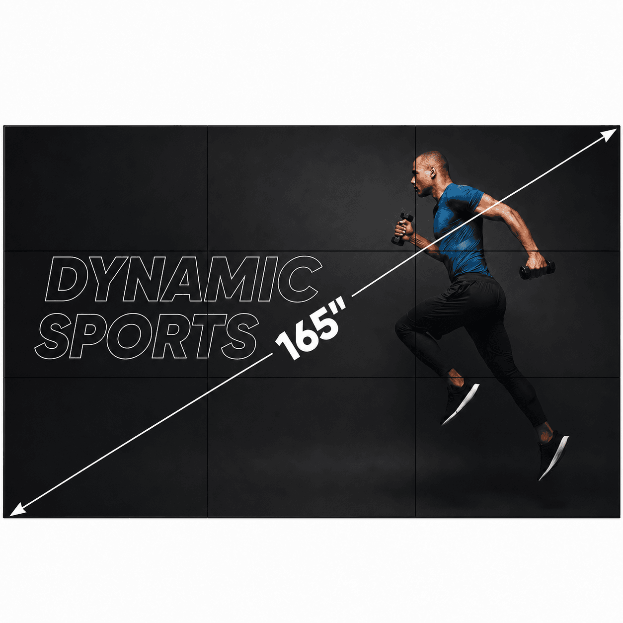 Solutie VideoWall cu fixare pe perete Vogel's 3x3, 9 Display-uri SMART Signage LG 55VL5PJ - Bezel 3.5mm edge to edge