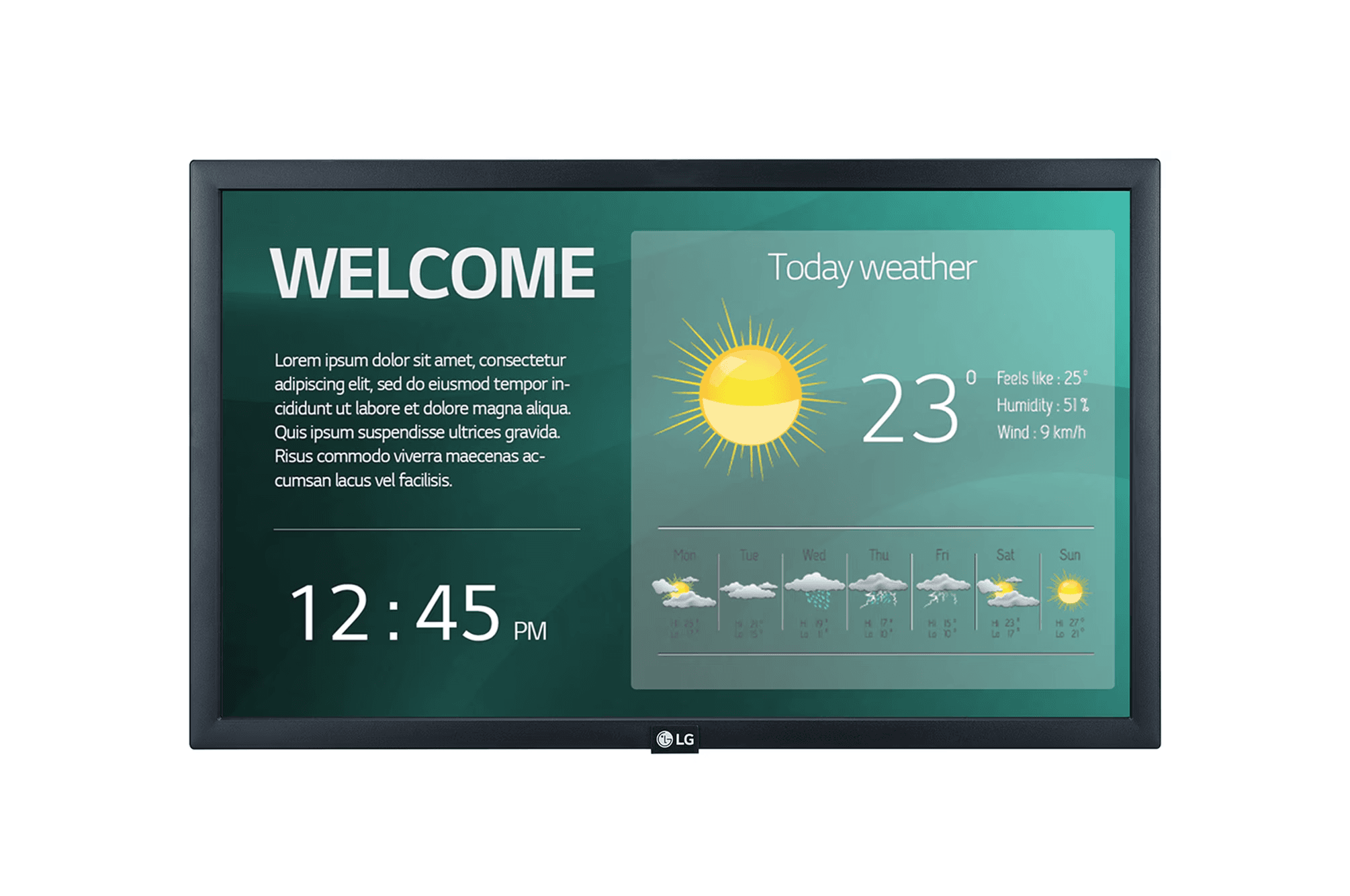 Display profesional 22", LG 22SM3N-B, 1920 X 1080 (FHD), 16 / 7