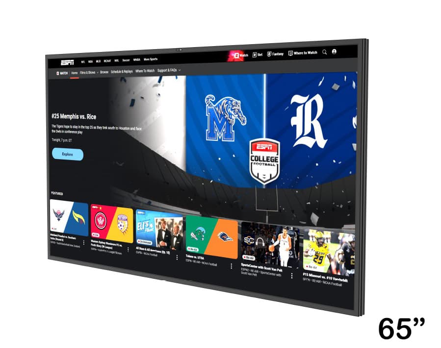 Display LCD Outdoor 65" KMT, 4K UHD (3840x2160), IP65, 1300 cd/m², Google TV, Dolby Atmos - TG26