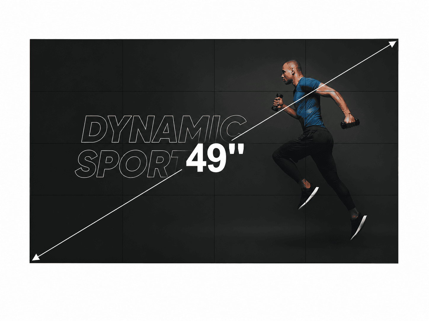 Display profesinal LG 49" 49VL5PJ-A, FHD Slim Bezel Video Wall, Bezel : 2.25 mm