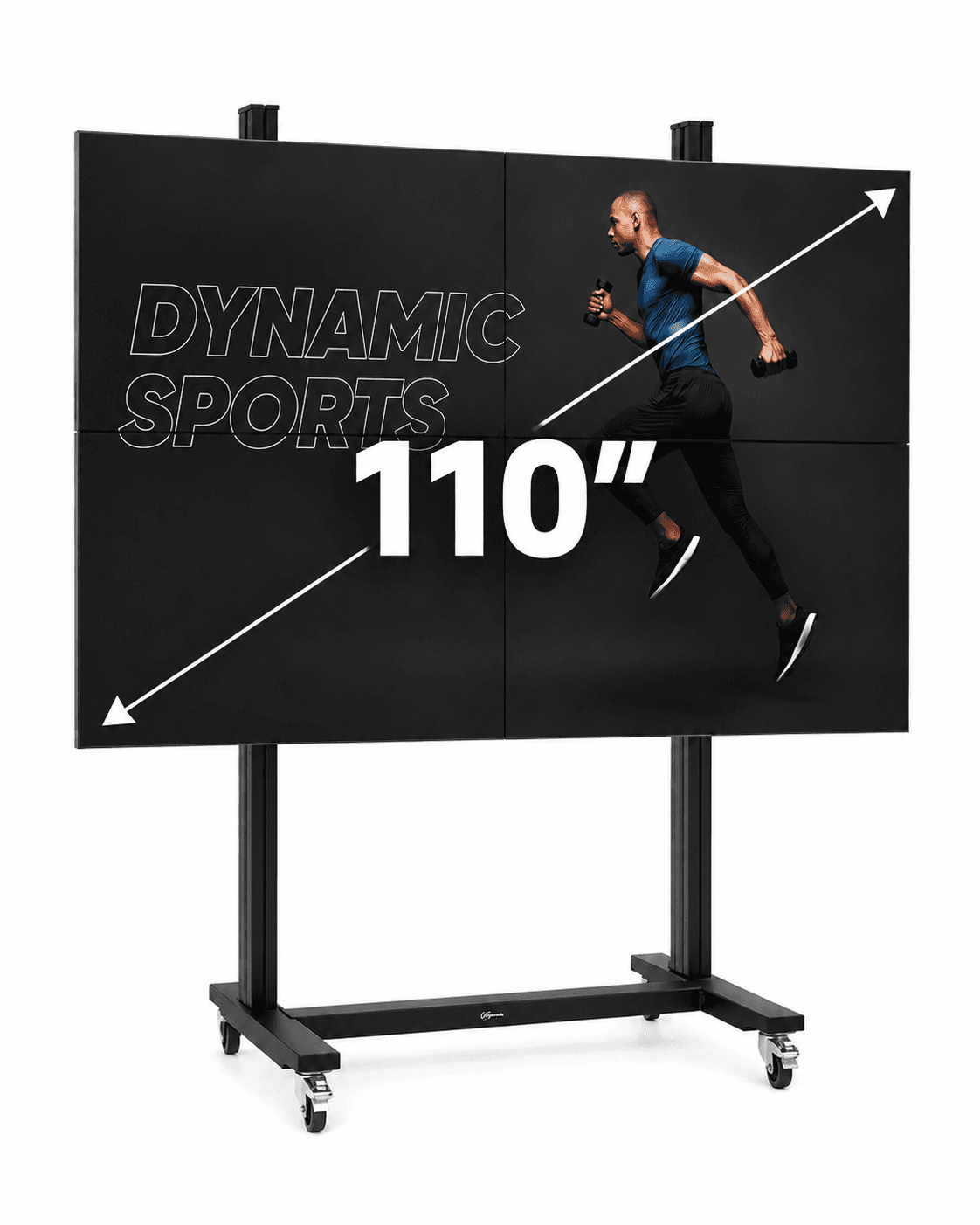 Solutie VideoWall cu baza mobila Vogel's 2x2, 4 Display-uri SMART Signage 55VL5PJ - Bezel 3.5mm edge to edge