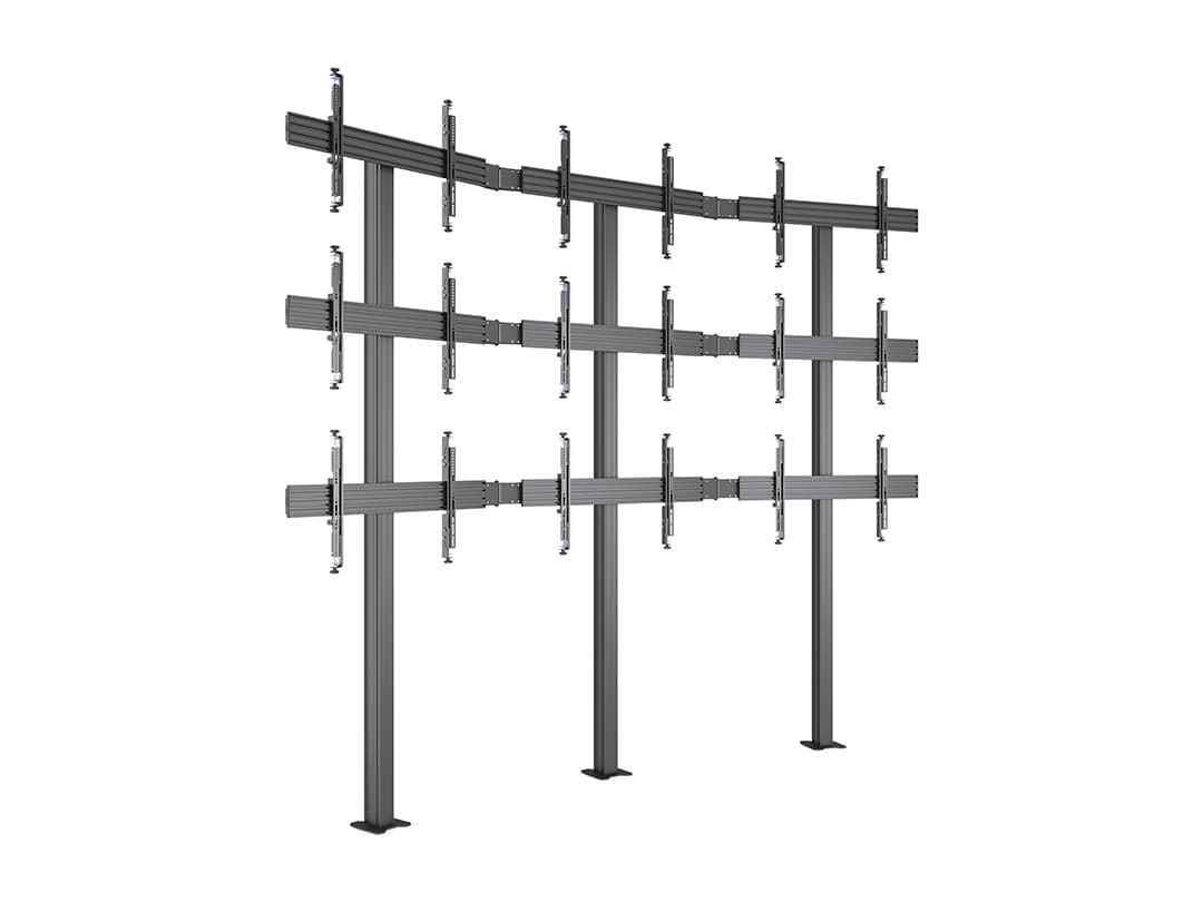 Stand Video Wall MBFMC 3x3U Multibrackets MB-4646, 32-65", brațe reglabile, max.30 kg/afisaj, montaj pe podea, negru