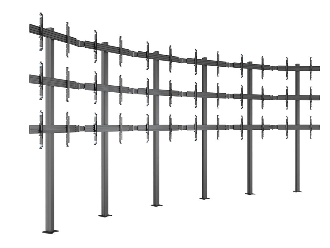 Stand Video Wall MBFMC 6x3U Multibrackets MB-4653, 32-65", brațe reglabile, max.30 kg/afisaj, montaj pe podea, negru