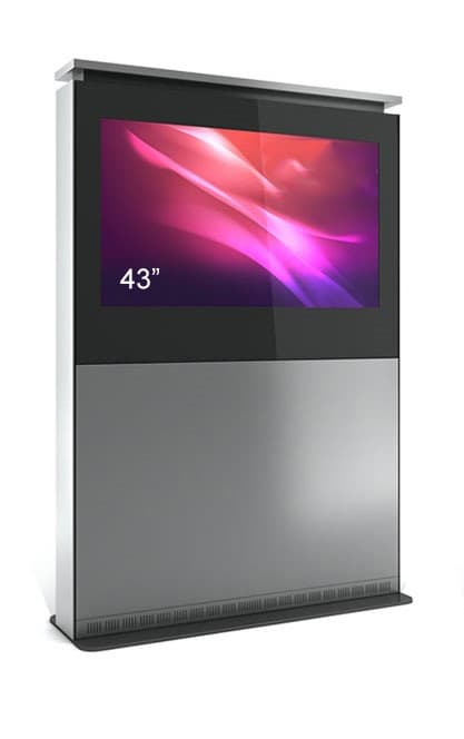 Totem de interior ZL, ZLH43N-SBB, pentru display 43'',  cu sticla frontala