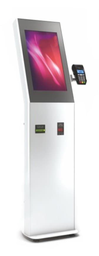 Totem de interior ZS, ZSV24N-SBB, pentru display 24'', cititor de cod de bare, suport POS si imprimanta termica incluse