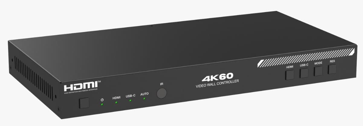 Controller Video-Wall 2x2, 3x2, 4x2, 3x3, 5x2, Intrari: 1xHDMI2.0/1xUSB-C, 4K@60Hz 4:4:4, HDCP2.2, RS232, telecomanda