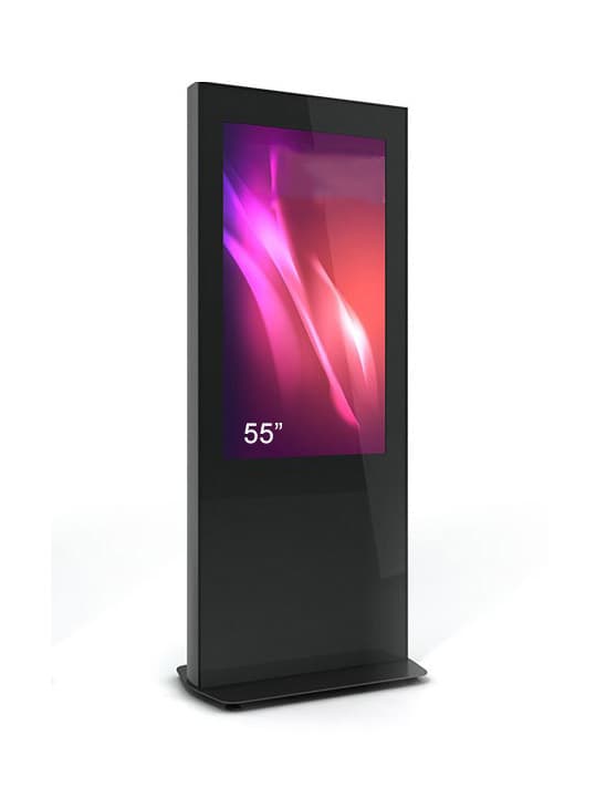 Totem de interior Z01, Z01V55N-BBB, pentru display 55", sticla frontala securizata