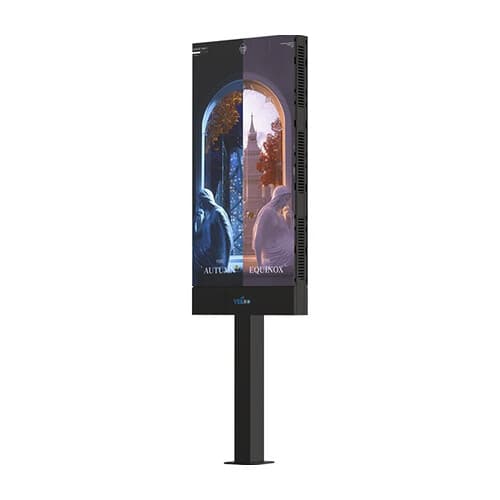 Banner video LED cu alimentare solară — 750 cd, IP54