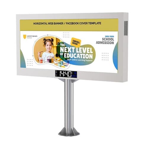 Billboard LED 9 × 3 m — 750 cd, structură fixă de oțel