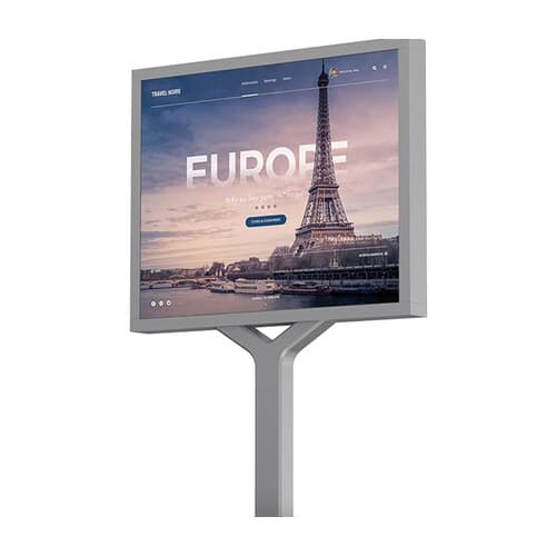 Billboard LED P8/P10 cu față dublă — varianta highway