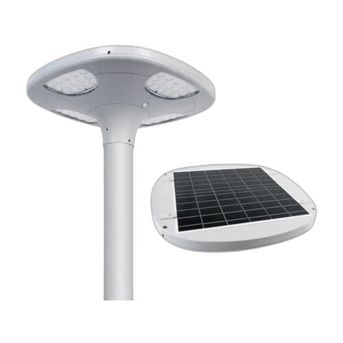 Lampă solară de grădină din aluminiu — 30 W, baterie 42 Ah