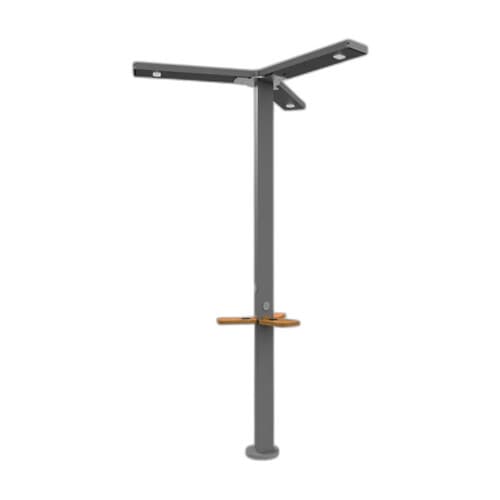 Stâlp solar de iluminat cu masă de încărcare wireless și USB