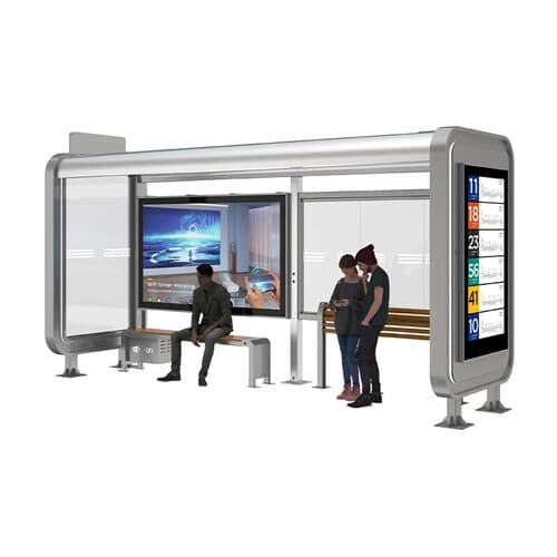 Stație de autobuz design original cu casetă LED — 6 m