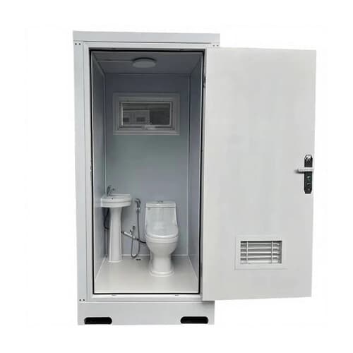 Toaletă de șantier din oțel, detașabilă