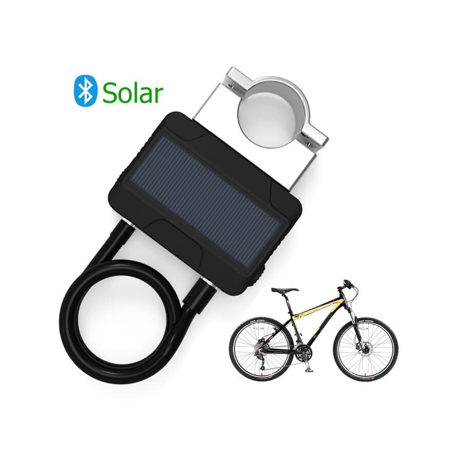 Lacăt inteligent cu cablu pentru bike-sharing — Bluetooth (BLE), panou solar (v2)