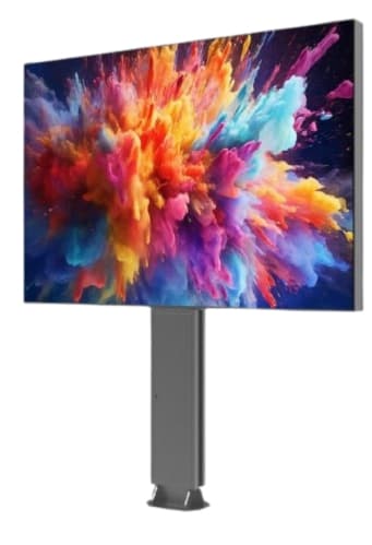 Panou publicitar LED exterior 2 fețe – ecran LED + poster, 5000 cd/m², contrast 5000:1, pixel pitch 5.0 mm,vizibil 5x3 m