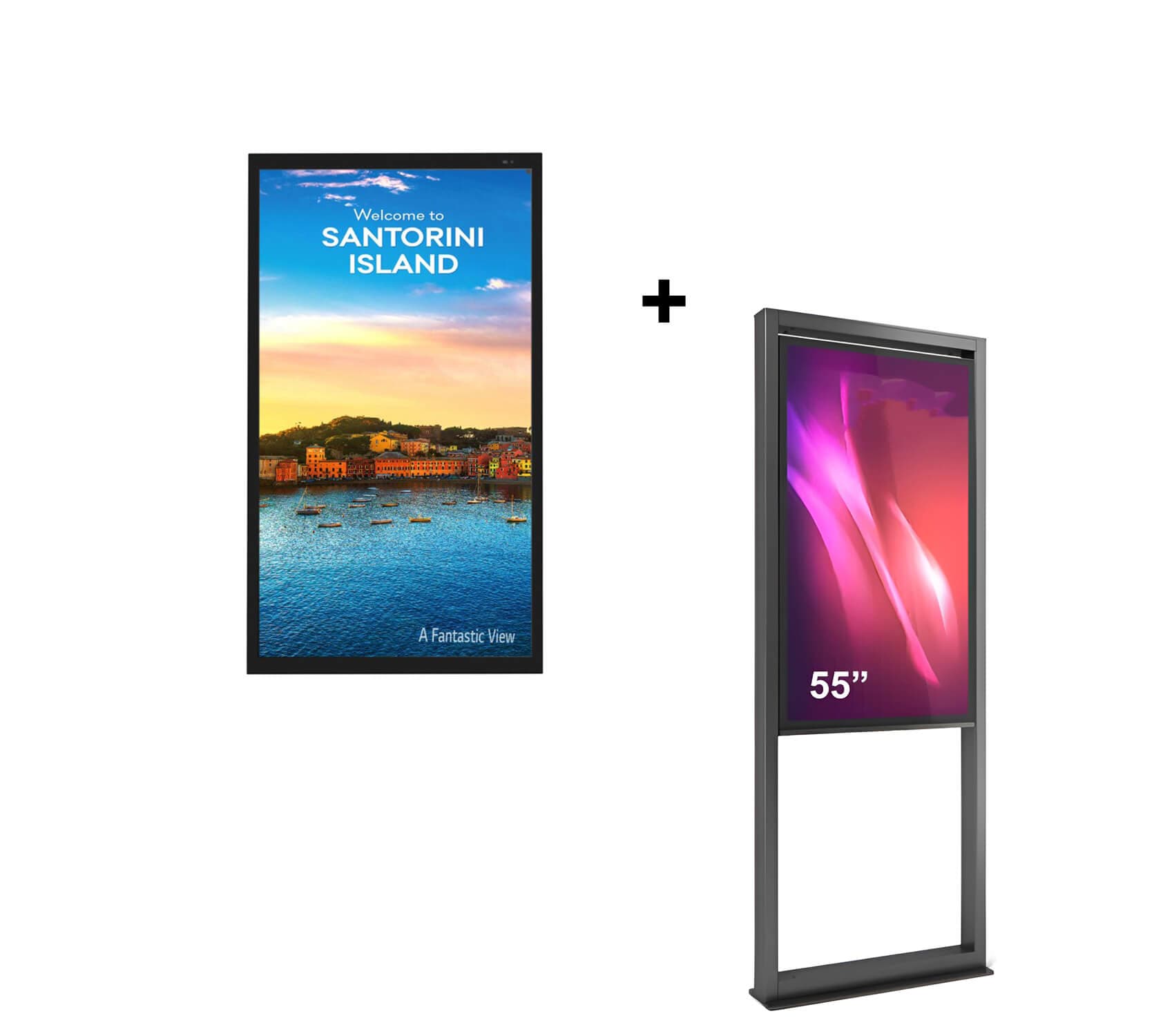 Kiosk / Totem Outdoor 55'' T1V55N-BB si Outdoor Display DISPRO-E-LG-55XE4P-B