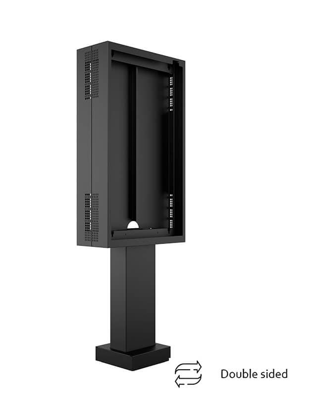Totem OutDoor cu doua fete pentru LG 55XE4F-M, Multibrackets MB-8157, 55", max.50kg, antifurt, negru