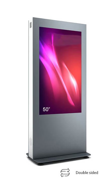 Totem de interior cu doua fete B04, B04V50N-SAB, pentru display 50'', fara sticla securizata frontala