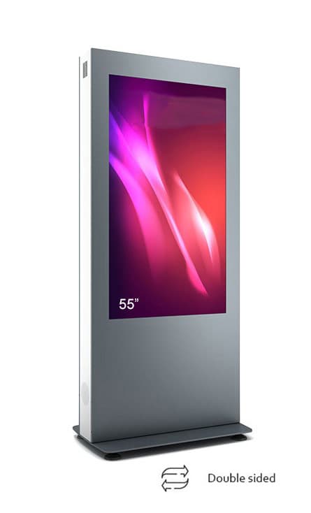 Totem de interior cu doua fete B04 , B04V55N-SAB, pentru display 55'', fara sticla frontala securizata