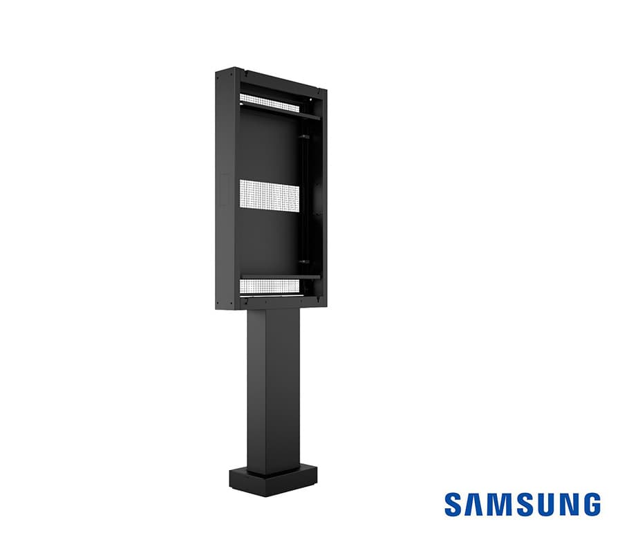 Totem Outdoor Pro Single pentru Samsung OH55F/B/A-S, Multibrackets MB-6580, 55", max.63kg, antifurt, negru