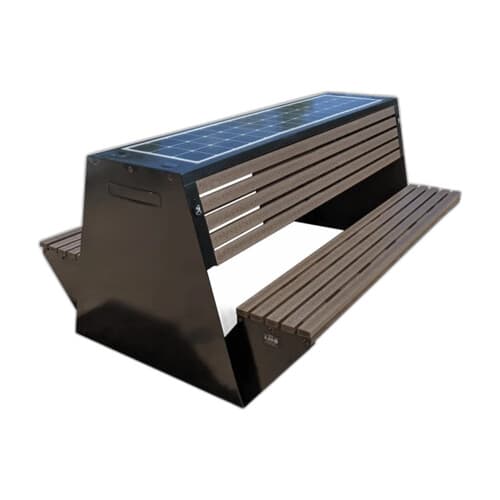Bancă solară dublă față-verso cu Wi-Fi hotspot