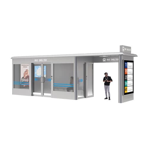 Stație de autobuz închisă cu aer condiționat — 9 m