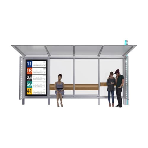 Stație de autobuz solară cu cadru de aluminiu și LED de înaltă luminozitate