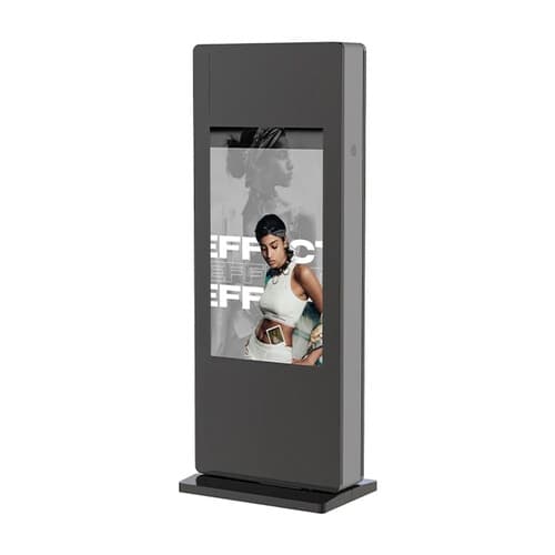 Totem LCD 55″ IP65 sun-readable — pentru mall-uri și stații
