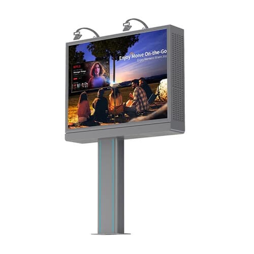 Totem LED mega P4 de exterior — 2,9 × 3,8 m, IP55, opțiune solară