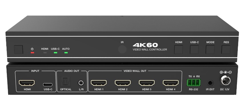 Controller Video Wall HDC-TWB14 HDMI 2.0 USB-C 4K60Hz