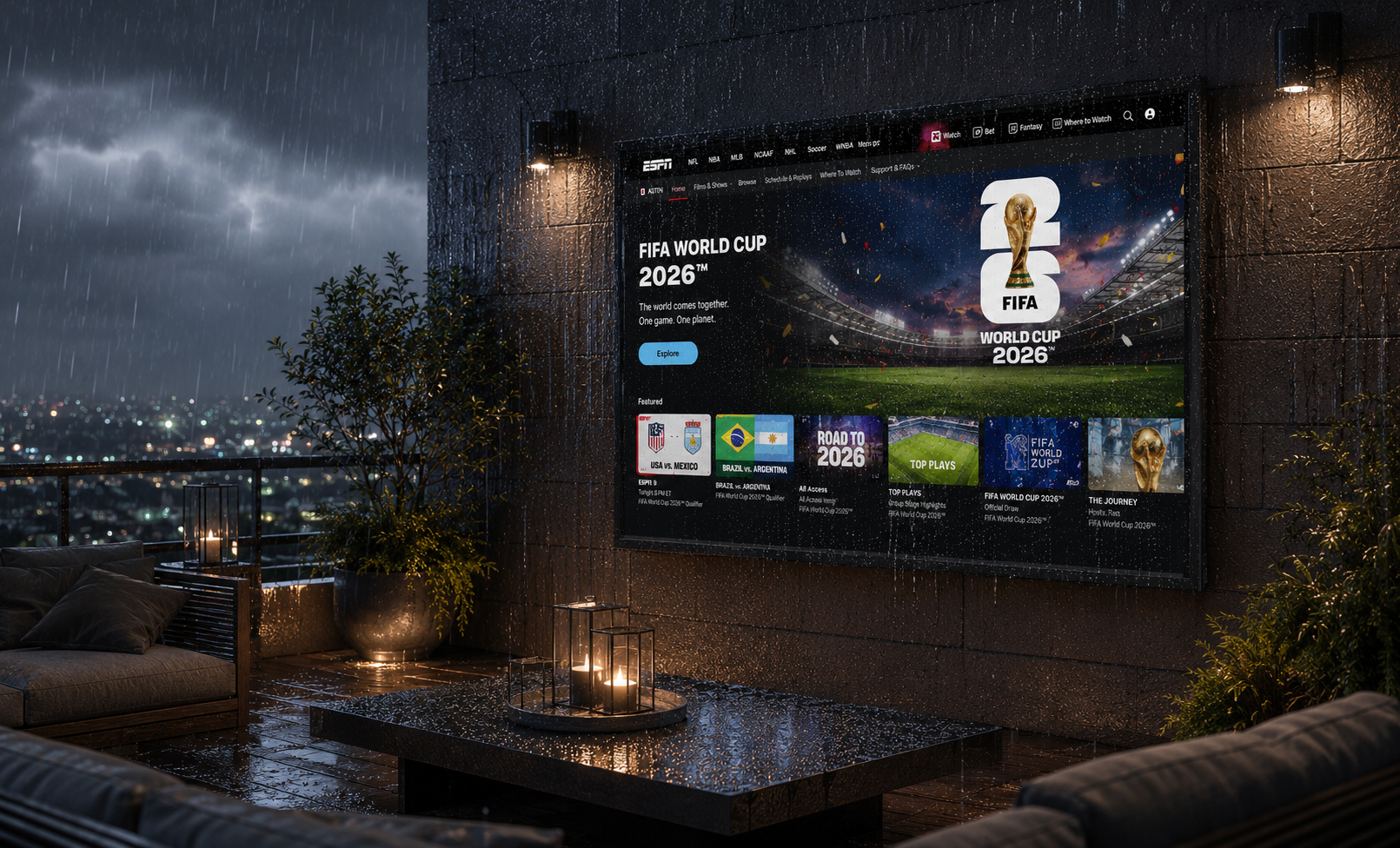 Outdoor display KMT rain proof